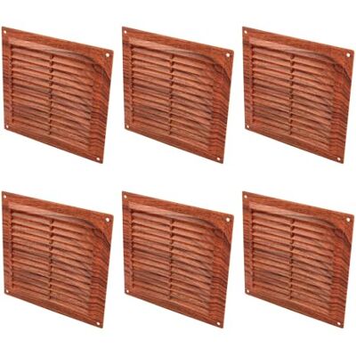 Amig 6er-Pack quadratische Kunststoff-Lüftungsgitter mit Insektenschutz Lüftungsgitter für Luftaustritt Geeignet für Küchen- und Badezimmerdecken Maße: 200 x 200 mm Farbe: Sapelli Amig 6er-Pack quadratische Kunststoff-Lüftungsgitter mit Insektenschutz Lüftungsgitter für Luftaustritt Geeignet für Küchen- und Badezimmerdecken Maße: 200 x 200 mm Farbe: Sapelli