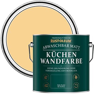 Rust-Oleum abwaschbare matte, geruchsarme gelb Küchenwandfarbe Senf 2,5 Litres Rust-Oleum abwaschbare matte, geruchsarme gelb Küchenwandfarbe Senf 2,5 Litres