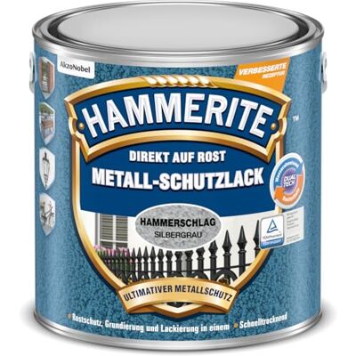 Hammerite Metallschutzlack Hammerschlag, 3in1- Rostschutz, Silbergrau, 2,5 l Hammerite Metallschutzlack Hammerschlag, 3in1- Rostschutz, Silbergrau, 2,5 l