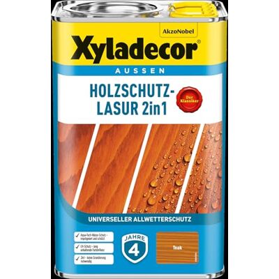 Xyladecor Holzschutz-Lasur 2in1, Universeller Allwetter-Schutz – Der Klassiker, Teak, 4 l Xyladecor Holzschutz-Lasur 2in1, Universeller Allwetter-Schutz – Der Klassiker, Teak, 4 l