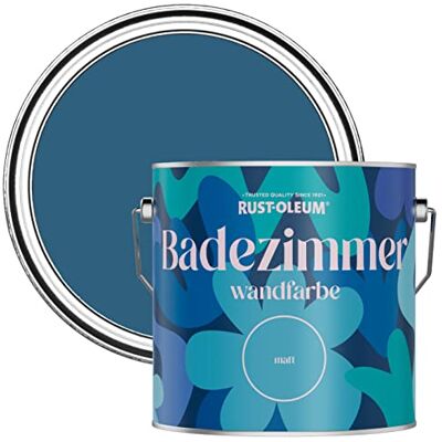 Rust-Oleum blau feuchtigkeitsresistente Badezimmerwandfarbe Matt Finish Kobalt 2,5 litres Rust-Oleum blau feuchtigkeitsresistente Badezimmerwandfarbe Matt Finish Kobalt 2,5 litres