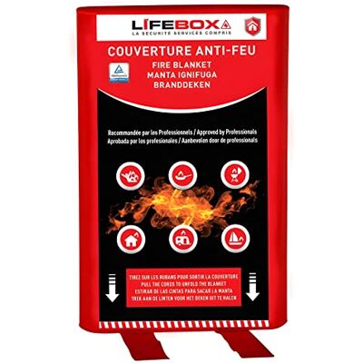 Lifebox Anti-Feuer-Decke, 1,2 m x 1,8 m Lifebox Anti-Feuer-Decke, 1,2 m x 1,8 m