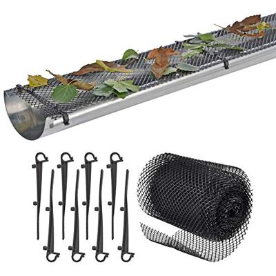 Haushalt International Dachrinnenschutz Matte 6m inkl Klammern Gitter Abdeckung Laubschutz Dachrinne Schutz Laubfang Laubstop Haushalt International Dachrinnenschutz Matte 6m inkl Klammern Gitter Abdeckung Laubschutz Dachrinne Schutz Laubfang Laubstop
