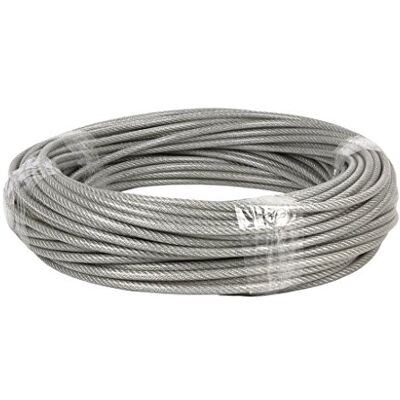 Cofan Cable Acero (6mm) 4X6MM 6X7+1 PLAST. (50M) Unid: 1 Cofan Cable Acero (6mm) 4X6MM 6X7+1 PLAST. (50M) Unid: 1