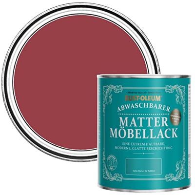 Rust-Oleum rot Möbelfarbe mit Matt-Finish, geruchsarm und wasserbasiert für Innenholz Soho 750ML Rust-Oleum rot Möbelfarbe mit Matt-Finish, geruchsarm und wasserbasiert für Innenholz Soho 750ML