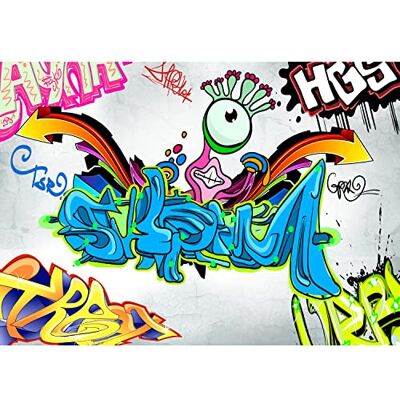 Fototapete Graffiti Streetart 352 x 250 cm Vlies Tapeten XXL Moderne Wandtapete Wohnzimmer Schlafzimmer Bunt 9064011a Fototapete Graffiti Streetart 352 x 250 cm Vlies Tapeten XXL Moderne Wandtapete Wohnzimmer Schlafzimmer Bunt 9064011a