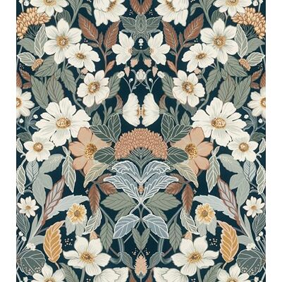 Rasch Vliestapete Blumen & Blätter Florale Vinyl-Tapete in Weiß Braun Blau Grün für ein romantisches Wohnambiente Robust und Abwaschbar 10,05 m x 0,53 m Rasch Vliestapete Blumen & Blätter Florale Vinyl-Tapete in Weiß Braun Blau Grün für ein romantisches Wohnambiente Robust und Abwaschbar 10,05 m x 0,53 m