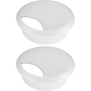 CYCLINGCOLORS 2x Kabeldurchführung 70mm Weiß - Kabelmanagement CYCLINGCOLORS 2x Kabeldurchführung 70mm Weiß - Kabelmanagement