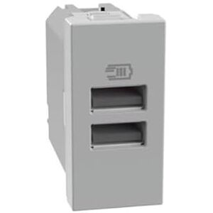 BTicino JG4191AA - USB-Ladegerät - Grau - 15W - 2 Ports BTicino JG4191AA - USB-Ladegerät - Grau - 15W - 2 Ports