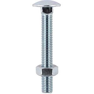 Timco Sechskant-Schrauben DIN603 & Sechskantmutter DIN934 - M8x180 - 2er Pack - Silber - Bolt Timco Sechskant-Schrauben DIN603 & Sechskantmutter DIN934 - M8x180 - 2er Pack - Silber - Bolt