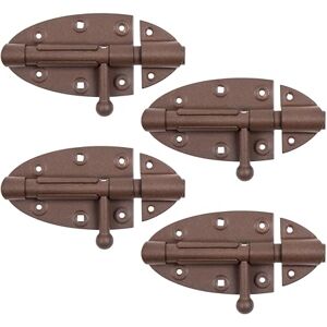 Alberts 821944 DURAVIS® Bolzenriegel mit rundem Griff rostbraun duplexbeschichtet Platte 112 x 72 Bolzen-Ø 16 mm 4er Set Alberts 821944 DURAVIS® Bolzenriegel mit rundem Griff rostbraun duplexbeschichtet Platte 112 x 72 Bolzen-Ø 16 mm 4er Set