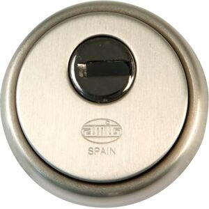 Amig Sicherheitsschild Mod. 30 Messing Silberfarben Massiver Außenring Ø65 mm Mit Aufbohrschutzplatte Mit Schrauben und Halterung Für Europrofilzylinder EN1303 Amig Sicherheitsschild Mod. 30 Messing Silberfarben Massiver Außenring Ø65 mm Mit Aufbohrschutzplatte Mit Schrauben und Halterung Für Europrofilzylinder EN1303