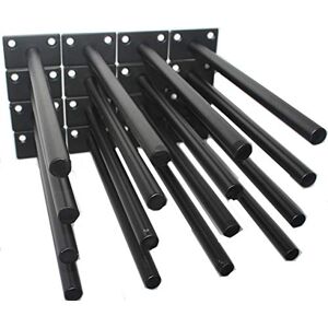 MHMYDZ Schwarze Stahl-Schwebehalter - Versteckte Regalstützen - 8" MHMYDZ Schwarze Stahl-Schwebehalter - Versteckte Regalstützen - 8"