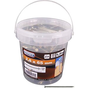 Connex Drahtstifte 2,8 x 65 mm 1500 g Senkkopf Verzinkt Aufbewahrung in praktischem Eimer Für den universellen Einsatz / Stahlnägel / Drahtnägel / Nagel-Sortiment / Großpack / B30051 Connex Drahtstifte 2,8 x 65 mm 1500 g Senkkopf Verzinkt Aufbewahrung in praktischem Eimer Für den universellen Einsatz / Stahlnägel / Drahtnägel / Nagel-Sortiment / Großpack / B30051