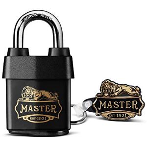 Master Lock 1921EURDCC Höhersicherheits Vorhängeschloss mit 100-jähirgem Logo gedruckt, Schwarz, 97 x 54 x 32 mm Master Lock 1921EURDCC Höhersicherheits Vorhängeschloss mit 100-jähirgem Logo gedruckt, Schwarz, 97 x 54 x 32 mm