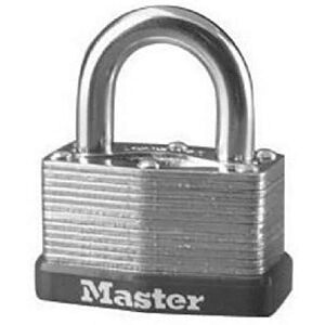 Master Lock Vorhängeschloss, laminierter Stahl, Buntschloss, 3,8 cm Breite, 500D Master Lock Vorhängeschloss, laminierter Stahl, Buntschloss, 3,8 cm Breite, 500D