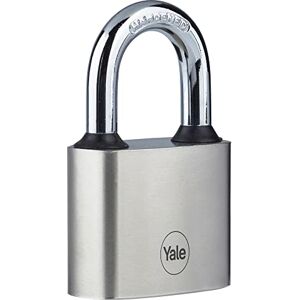 Yale Y112/40/124/1, Standardsicherheit, 40 mm, Diskus Vorhängeschloss, vernickelt, wetterfest, Bügel aus gehärtetem Stahl, inkl. 3 Schlüssel, für Außenbereich, Schuppen, Tor, Garage, Hängeschloss Yale Y112/40/124/1, Standardsicherheit, 40 mm, Diskus Vorhängeschloss, vernickelt, wetterfest, Bügel aus gehärtetem Stahl, inkl. 3 Schlüssel, für Außenbereich, Schuppen, Tor, Garage, Hängeschloss