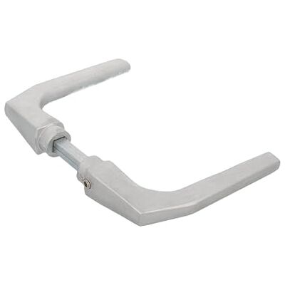 Amig Türgriffgarnitur ohne Rosette aus Aluminium, matt silberfarben 104 x 56 mm Mod. 2114-8 mm Vierkant Für Türen von 35 bis 60 mm Amig Türgriffgarnitur ohne Rosette aus Aluminium, matt silberfarben 104 x 56 mm Mod. 2114-8 mm Vierkant Für Türen von 35 bis 60 mm