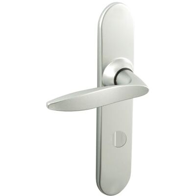 Vachette Türgriff-Set auf großer TWIST-Platte – Version Verurteilung für Badezimmer und WC – Abstand 195 mm – System einfache Montage – robustes Zamak – Chrom-Finish Vachette Türgriff-Set auf großer TWIST-Platte – Version Verurteilung für Badezimmer und WC – Abstand 195 mm – System einfache Montage – robustes Zamak – Chrom-Finish