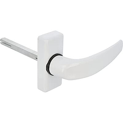 Amig Rosettengriff für Türen Modell DELTA 121 x 72 mm 8 mm Vierkant, elegantes und schlichtes Design, ergonomischer Griff, weißes Aluminium Amig Rosettengriff für Türen Modell DELTA 121 x 72 mm 8 mm Vierkant, elegantes und schlichtes Design, ergonomischer Griff, weißes Aluminium