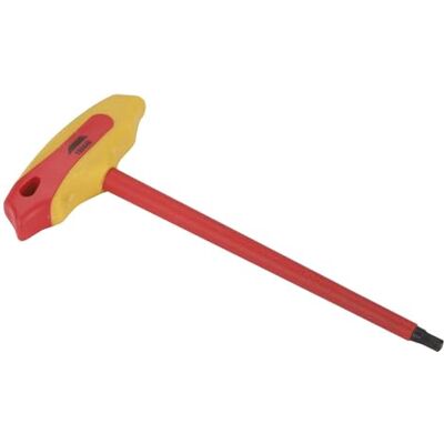 Zarivy Isolierter T-Griff, 3 mm, VDE: elektrische Isolierung, ergonomischer Griff, Einsatz bei elektrischen Arbeiten und Wartung. Zarivy Isolierter T-Griff, 3 mm, VDE: elektrische Isolierung, ergonomischer Griff, Einsatz bei elektrischen Arbeiten und Wartung.