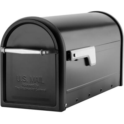 ARCHITECTURAL MAILBOXES Chadwick Nickel Akzente schwarz Post Mount Mailbox ARCHITECTURAL MAILBOXES Chadwick Nickel Akzente schwarz Post Mount Mailbox