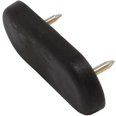 Adsamm ® / 16 x Kunststoffgleiter mit 2-Nägel / Schwarz / 18x44 mm / rechteckig / Möbelgleiter mit Nagel / Möbel- und Bodengleiter Adsamm ® / 16 x Kunststoffgleiter mit 2-Nägel / Schwarz / 18x44 mm / rechteckig / Möbelgleiter mit Nagel / Möbel- und Bodengleiter