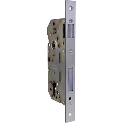 Amig Einsteckschloss für Holztüren Mit Riegelriegel Quadratisches Front- und Halterungsteil 50 mm Entfernung Wendbarer Falle Edelstahl Mattsilber 240 mm Amig Einsteckschloss für Holztüren Mit Riegelriegel Quadratisches Front- und Halterungsteil 50 mm Entfernung Wendbarer Falle Edelstahl Mattsilber 240 mm