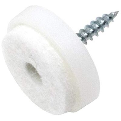 Adsamm ® / 16 x Filzgleiter mit Schraube / Weiß / Ø 24 mm / rund / Möbelgleiter zum Schrauben in Premium-Qualität Adsamm ® / 16 x Filzgleiter mit Schraube / Weiß / Ø 24 mm / rund / Möbelgleiter zum Schrauben in Premium-Qualität