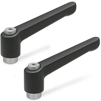 Ganter Normelemente Verstellbare Klemmhebel mit Edelstahl-Gewindeschraube GN 300.1-30-M5-SW Buchse und Halteschraube in Edelstahl Griff Zink-Druckguss schwarz, kunststoffbeschichtet 2 Stück Ganter Normelemente Verstellbare Klemmhebel mit Edelstahl-Gewindeschraube GN 300.1-30-M5-SW Buchse und Halteschraube in Edelstahl Griff Zink-Druckguss schwarz, kunststoffbeschichtet 2 Stück