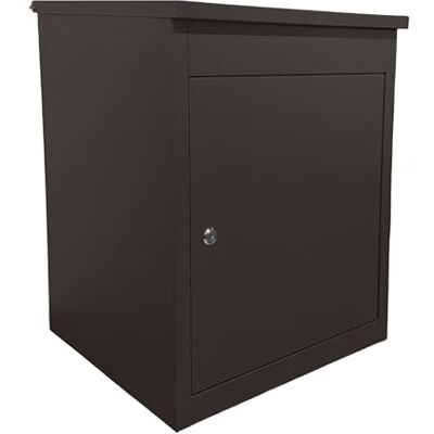 Relaxdays Paketbox, 4 Schlüssel, HxBxT: 56 x 45,5 x 44 cm, Eisen, für Boden- & Wandmontage, Paketbriefkasten, schwarz Relaxdays Paketbox, 4 Schlüssel, HxBxT: 56 x 45,5 x 44 cm, Eisen, für Boden- & Wandmontage, Paketbriefkasten, schwarz