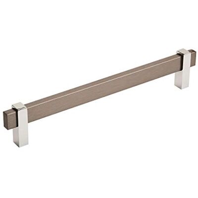 Amerock Schrankgriff Schwarz gebürstetes Nickel/poliertes Chrom 192 mm Mitte zu Mitte Mulino 1 Packung Schubladengriff Schrankbeschläge Amerock Schrankgriff Schwarz gebürstetes Nickel/poliertes Chrom 192 mm Mitte zu Mitte Mulino 1 Packung Schubladengriff Schrankbeschläge