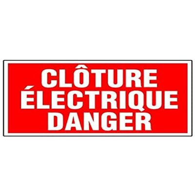 NOVAP Cloture Elektrische Gefahr Schild – starr 330 x 200 mm NOVAP Cloture Elektrische Gefahr Schild – starr 330 x 200 mm
