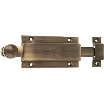 Amig Türriegel aus Messing Bolzenriegel Mod. 3700 Türschloss in Leder Torschlossriegel Türschieber Maße: 200 x 48 Aufschraubschloss Geeignet für Türen Amig Türriegel aus Messing Bolzenriegel Mod. 3700 Türschloss in Leder Torschlossriegel Türschieber Maße: 200 x 48 Aufschraubschloss Geeignet für Türen