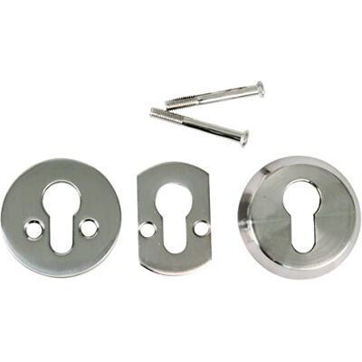 Amig Anti-Backen-Sicherheitsschild für Zylinderschlösser, Europrofil, Mod. 29 Ø 60 mm mit Schrauben, Halterung und Innensechskantschlüssel Zamak matt verchromt Amig Anti-Backen-Sicherheitsschild für Zylinderschlösser, Europrofil, Mod. 29 Ø 60 mm mit Schrauben, Halterung und Innensechskantschlüssel Zamak matt verchromt
