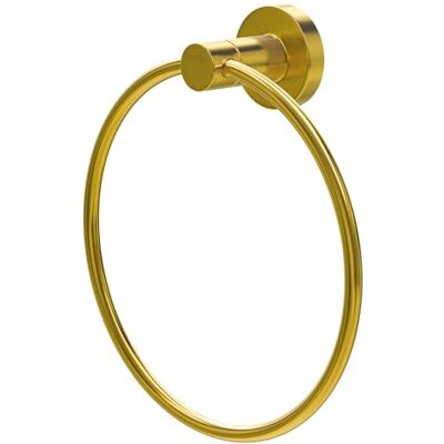 Amig Badetuchhalter Mod. Gorliz-3 Wandhalterung für Handtücher Mit Schrauben inklusive Ø155 x 52 mm Edelstahl und Zamak Matt Gold Amig Badetuchhalter Mod. Gorliz-3 Wandhalterung für Handtücher Mit Schrauben inklusive Ø155 x 52 mm Edelstahl und Zamak Matt Gold
