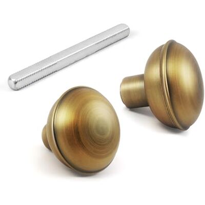 newliplace Vintage-Türknauf-Set aus Zink im alten Stil, Messing-Finish, für Innentüren, 1 Stück newliplace Vintage-Türknauf-Set aus Zink im alten Stil, Messing-Finish, für Innentüren, 1 Stück