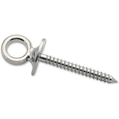Docks gmar63 Piton zu Auge Holzschrauben Edelstahl, grau, Ø 15 mm/80 mm, 2-teiliges Set Docks gmar63 Piton zu Auge Holzschrauben Edelstahl, grau, Ø 15 mm/80 mm, 2-teiliges Set