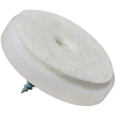 Adsamm ® / 32 x Filzgleiter mit Schraube / Weiß / Ø 40 mm / rund / Möbelgleiter zum Schrauben in Premium-Qualität Adsamm ® / 32 x Filzgleiter mit Schraube / Weiß / Ø 40 mm / rund / Möbelgleiter zum Schrauben in Premium-Qualität
