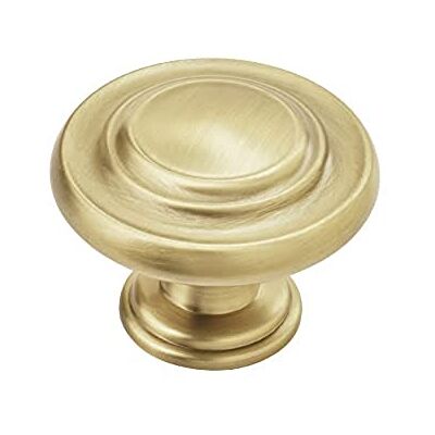 Amerock Inspirations Schrankknauf, 33 mm Durchmesser, goldfarben, 10 Stück Amerock Inspirations Schrankknauf, 33 mm Durchmesser, goldfarben, 10 Stück