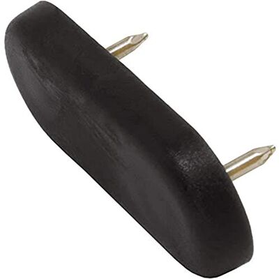 Adsamm ® / 100 x Kunststoffgleiter mit 2-Nägel / Schwarz / 18x44 mm / rechteckig / Möbelgleiter mit Nagel / Möbel- und Bodengleiter Adsamm ® / 100 x Kunststoffgleiter mit 2-Nägel / Schwarz / 18x44 mm / rechteckig / Möbelgleiter mit Nagel / Möbel- und Bodengleiter