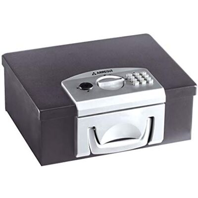 ARREGUI Bric C9547 Tragbare Geldkassette Dokumentenkassette Dokumentenbox mit Elektronikschloss Koffersafe mit Griff Aktenkoffer Tresor 13 x 32,5 x 25,5 cm, schwarz ARREGUI Bric C9547 Tragbare Geldkassette Dokumentenkassette Dokumentenbox mit Elektronikschloss Koffersafe mit Griff Aktenkoffer Tresor 13 x 32,5 x 25,5 cm, schwarz