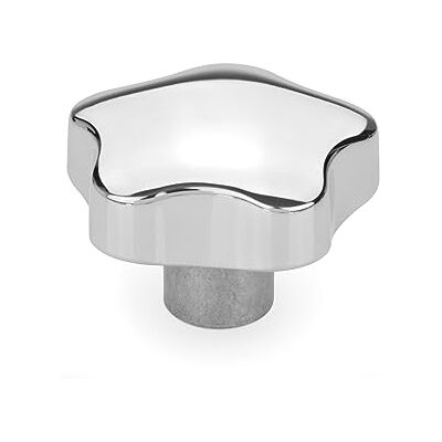 Ganter Normelemente Sterngriff, Griffmutter, GN 5336-50-M10-E-PL, Aluminium poliert, Griff 50mm, Gewinde M10 Ganter Normelemente Sterngriff, Griffmutter, GN 5336-50-M10-E-PL, Aluminium poliert, Griff 50mm, Gewinde M10
