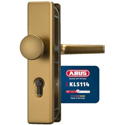 Abus Türbeschlag KLS114-72 mm, Türgriff/Knauf, VdS, F4 Bronze Für Wohnungstüren 37–47 mm Stärke, DIN links/rechts, Stahlaufbau mit Abreißschutz, Made in Germany Abus Türbeschlag KLS114-72 mm, Türgriff/Knauf, VdS, F4 Bronze Für Wohnungstüren 37–47 mm Stärke, DIN links/rechts, Stahlaufbau mit Abreißschutz, Made in Germany