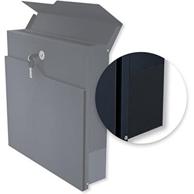 Metzler ® Abdeckung für Zeitungsfach mit beidseitiger Verwendbarkeit und selbstklebender Montage in RAL 7016 Anthrazitgrau aus robustem Edelstahl pulverbeschichtet witterungsbeständig passend für viele Metzler ® Abdeckung für Zeitungsfach mit beidseitiger Verwendbarkeit und selbstklebender Montage in RAL 7016 Anthrazitgrau aus robustem Edelstahl pulverbeschichtet witterungsbeständig passend für viele