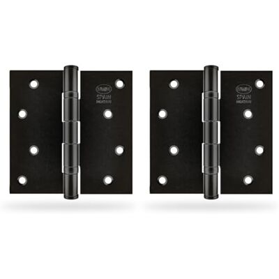 Amig Pack von 2 abnehmbaren Scharnieren 4'' x 4'' (101 x 101 x 2.5 mm) Edelstahl 18/8 Schwarz Mit flachem Abschluss 2 Kugellager Amig Pack von 2 abnehmbaren Scharnieren 4'' x 4'' (101 x 101 x 2.5 mm) Edelstahl 18/8 Schwarz Mit flachem Abschluss 2 Kugellager