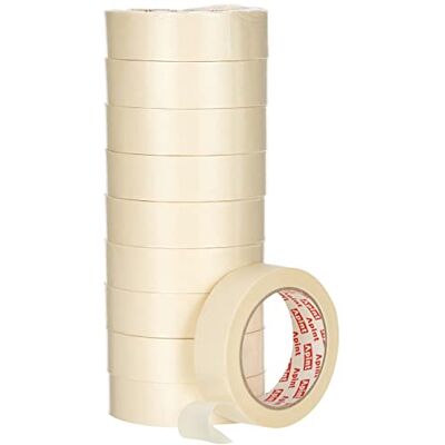 JDEL Papierband zum Abkleben - 50m x 30mm - 10 Rollen - Creme - Malerband JDEL Papierband zum Abkleben - 50m x 30mm - 10 Rollen - Creme - Malerband