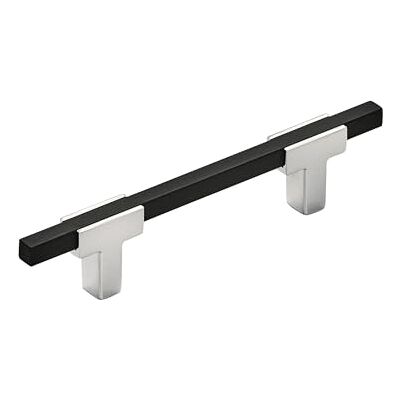 Amerock Schrankzug poliertes Chrom/gebürstetes mattes Schwarz 96 mm von Mitte zu Mitte Urbanite 1 Packung Schubladengriff Schrankbeschläge Amerock Schrankzug poliertes Chrom/gebürstetes mattes Schwarz 96 mm von Mitte zu Mitte Urbanite 1 Packung Schubladengriff Schrankbeschläge