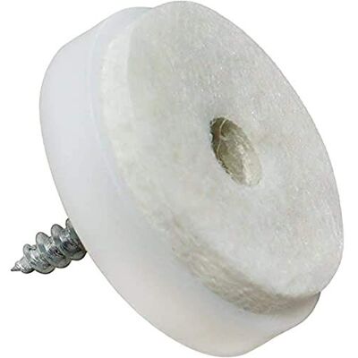 Adsamm ® / 16 x Filzgleiter mit Schraube / Weiß / Ø 28 mm / rund / Möbelgleiter zum Schrauben in Premium-Qualität Adsamm ® / 16 x Filzgleiter mit Schraube / Weiß / Ø 28 mm / rund / Möbelgleiter zum Schrauben in Premium-Qualität
