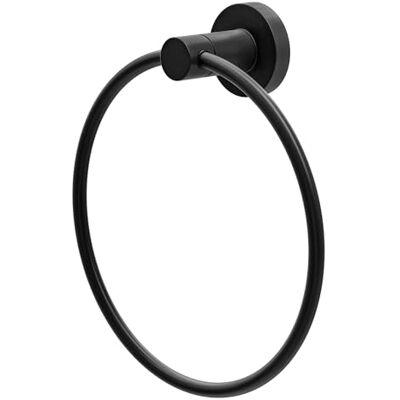 Amig Badetuchhalter Mod. Gorliz-3 Wandhalterung für Handtücher Mit Schrauben inklusive Ø155 x 52 mm Edelstahl und Zamak Matt Schwarz Amig Badetuchhalter Mod. Gorliz-3 Wandhalterung für Handtücher Mit Schrauben inklusive Ø155 x 52 mm Edelstahl und Zamak Matt Schwarz